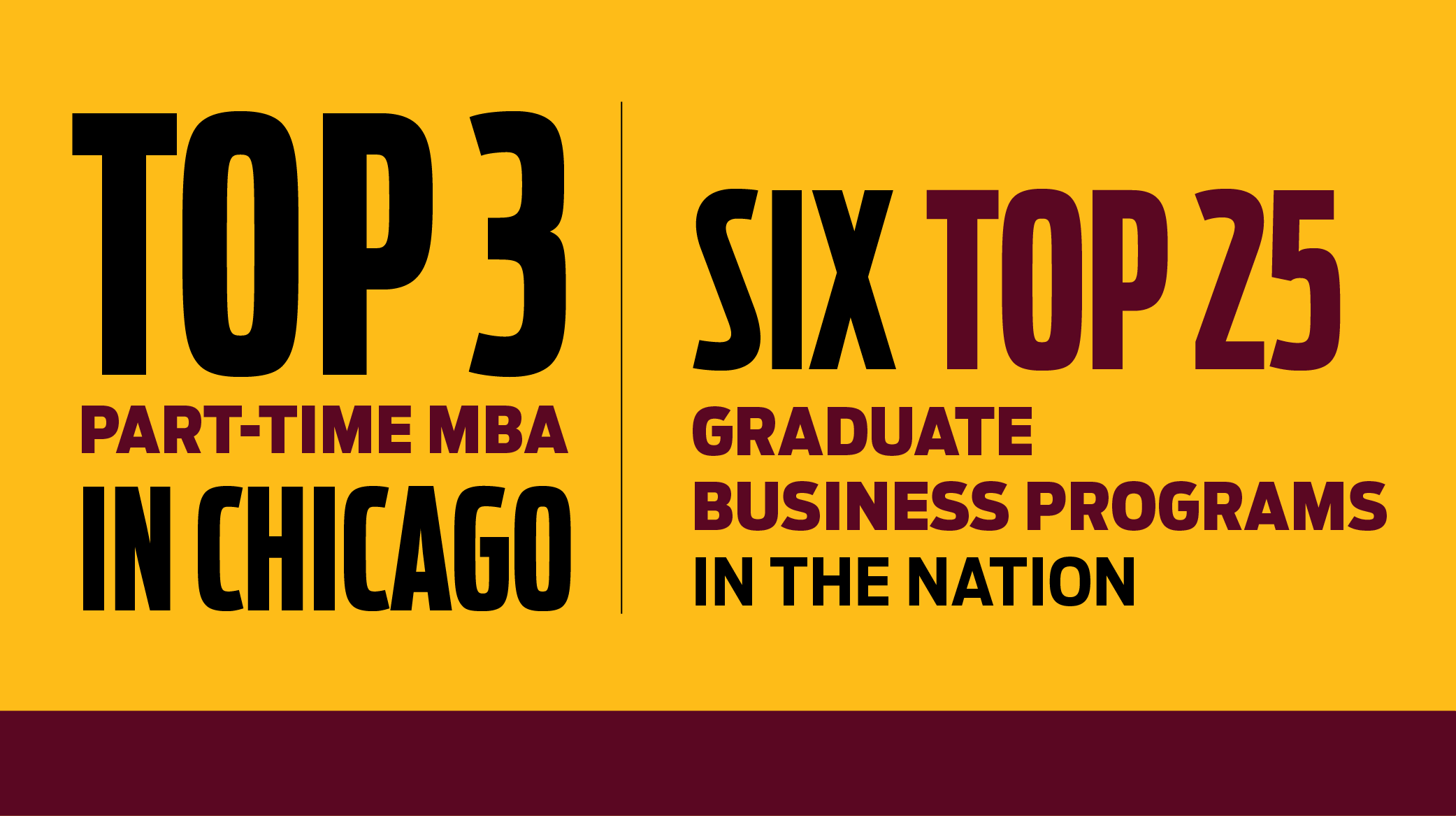 Top PT MBA program in Chicago and Six Top 25 Graduate Programs